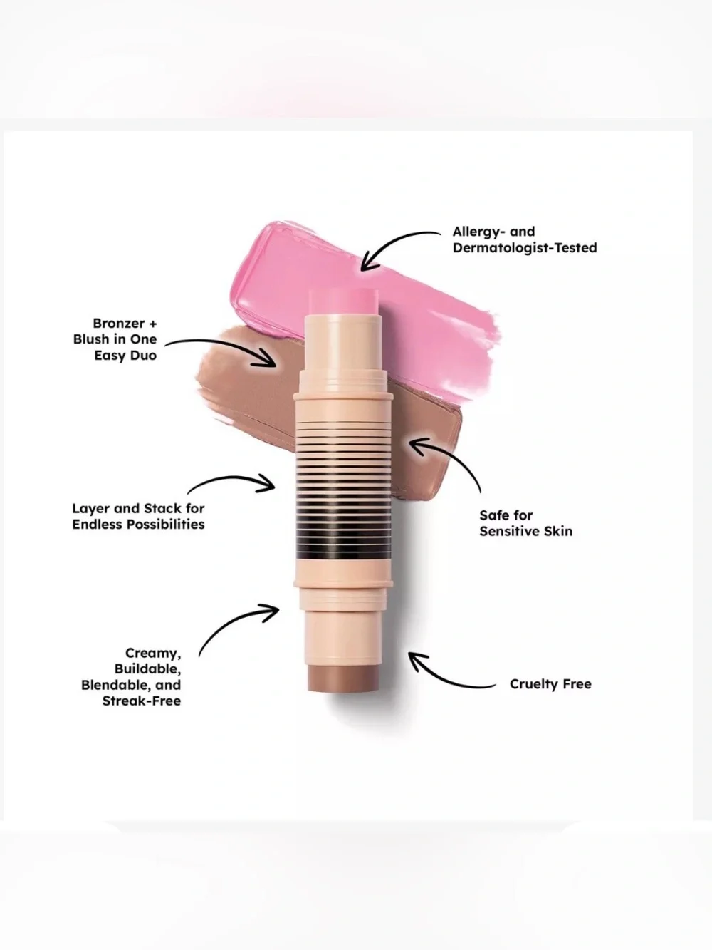 Dibs Desert Island Duo Blush/Bronzer Stick — Shade 2.5 Cool Girl/No Shade